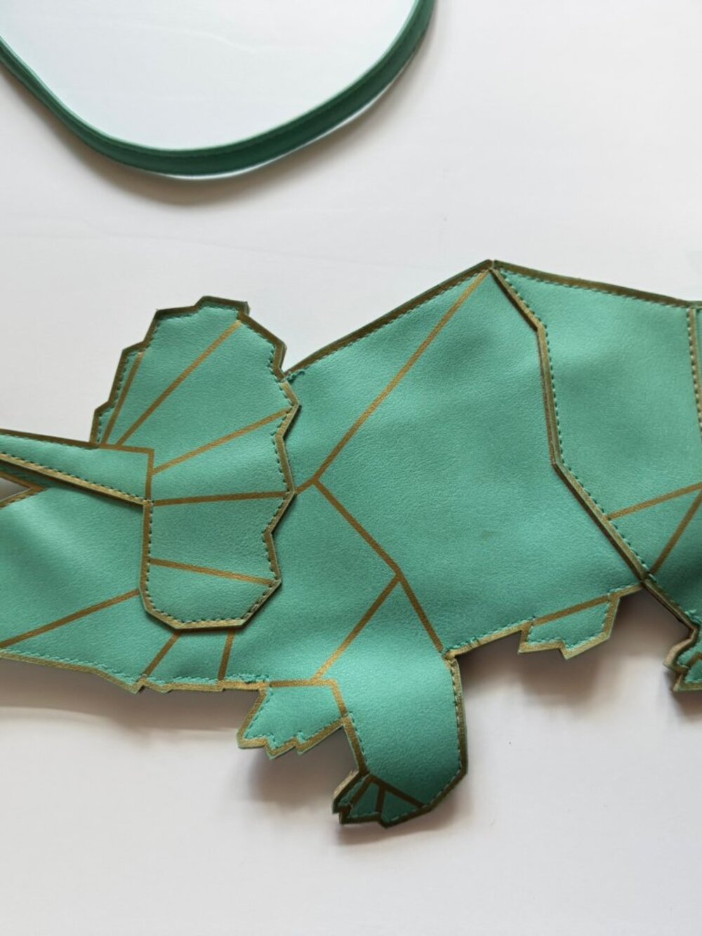 Mint-Green Origami Triceratops Crossbody Handbag House of Disaster - Picture 2 of 7